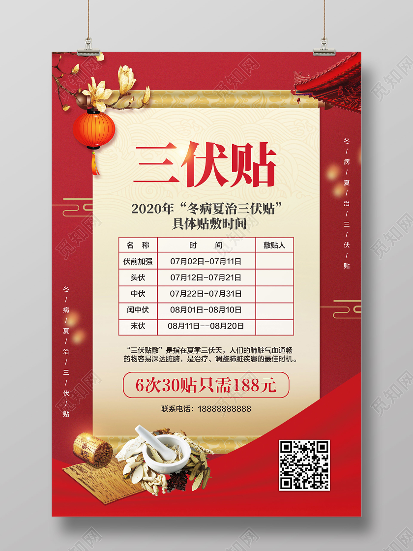 4、北京同仁堂三伏貼價格